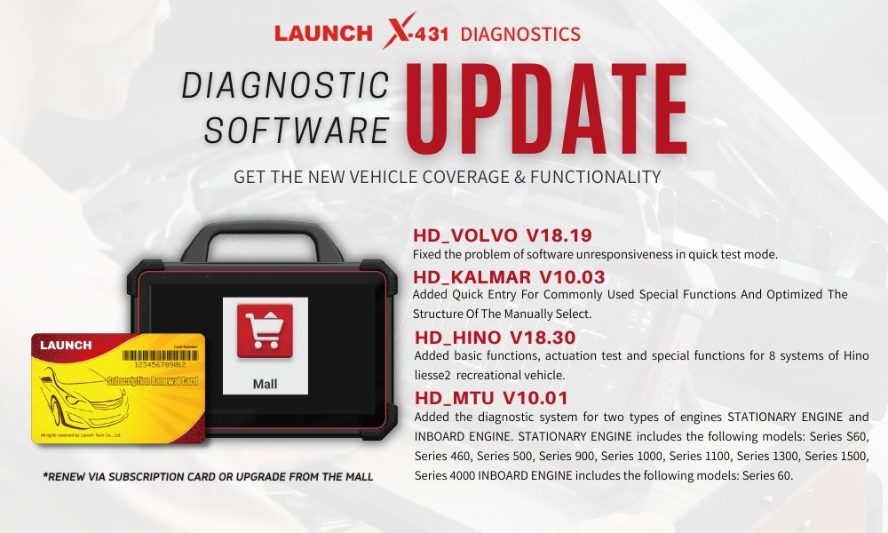 LAUNCH X431 Heavy Duty diagnostic software update