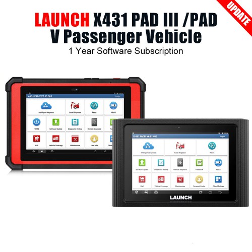 One Year Online Software Update Service for Launch X431 PAD III /PAD V/ PAD V Elite for Gasoline Passenger Vehicles