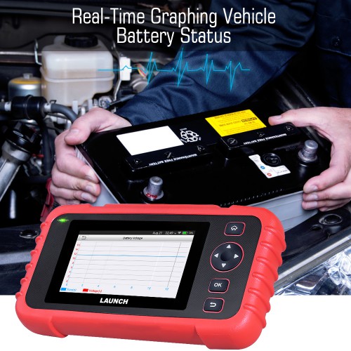 Launch CRP123X Elite Scanner Check Engine Code Reader Support FCA SGW SAS /ABS SRS Engine Transmission/Battery Test/Auto VIN With Carry Bag