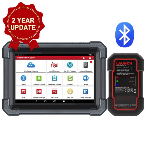 Launch X431 PRO TT 8'inch Type C Car Diagnostic Tool Come With DBScar VII Supports CAN FD DoIP 38+ Service, ECU Coding, CANFD DOIP, FCA, VAG Guide