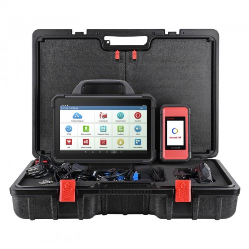 Launch X-431 PAD VII PAD 7 Elite All in one Full System Scanner With Heavy Duty Truck Software License Renew Card and Adapters Set