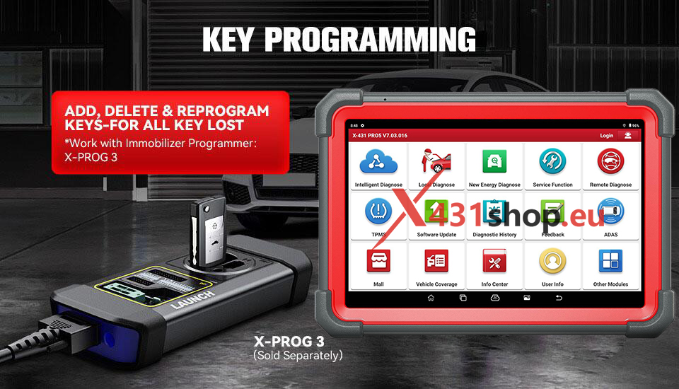 X431 Pro 5 Key Programming function