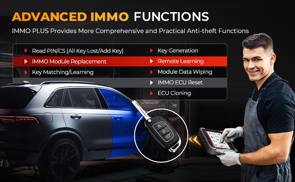 LAUNCH X431 IMMO PLUS ADVANCED IMMO FUNCTIONS