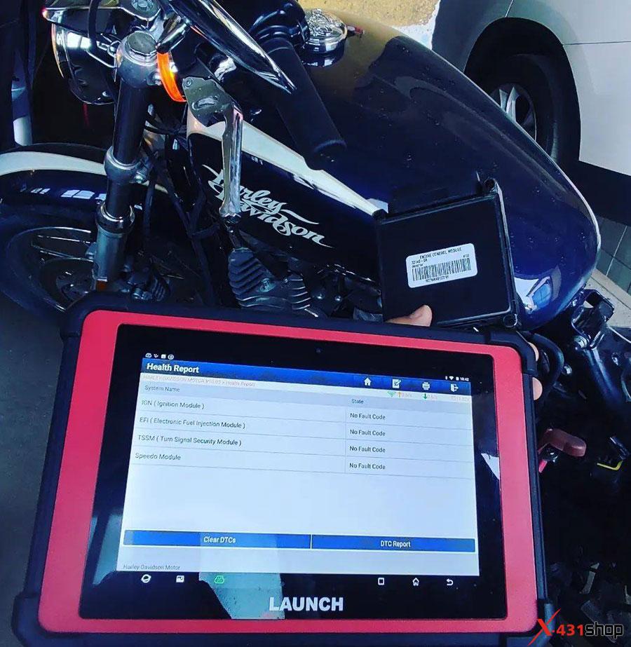 Which motorcycles does Launch X431 support to diagnose