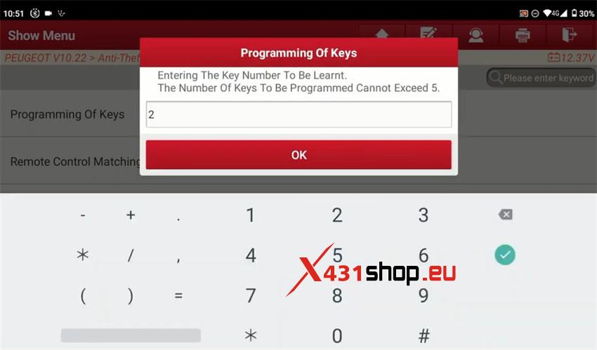 LAUNCH X431 IMMO Plus, Elite All Key Lost Programming Guide-Peugeot 308