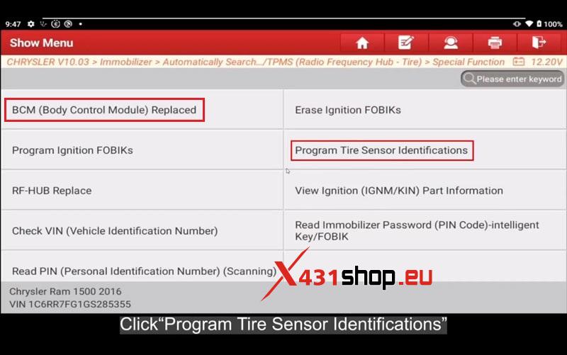 LAUNCH X431 IMMO Tool Guide-Add Chrysler ID46 Key