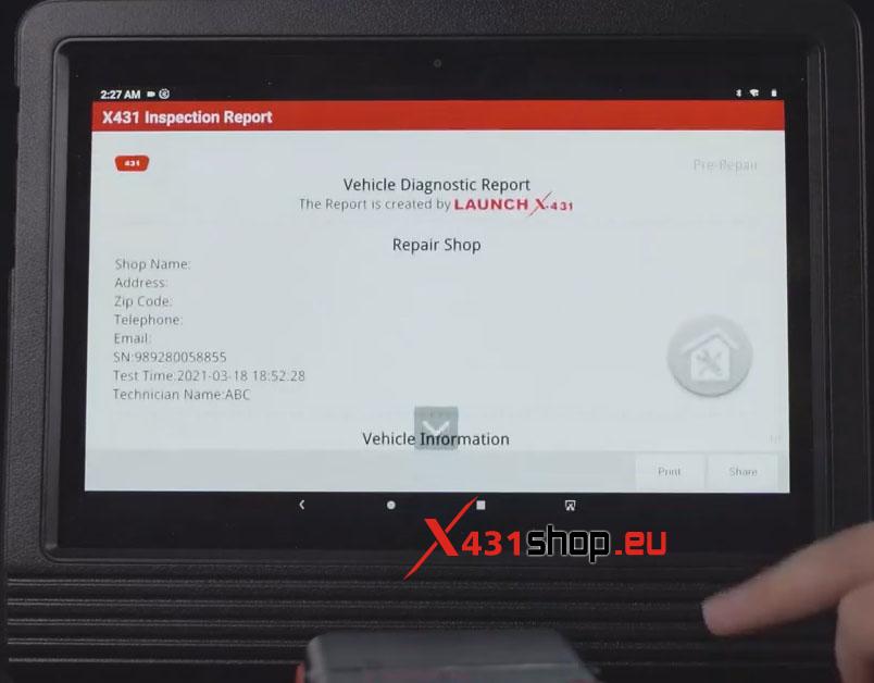 How to Used LAUNCH X431 WiFi Printer work X431 diagnostic tool